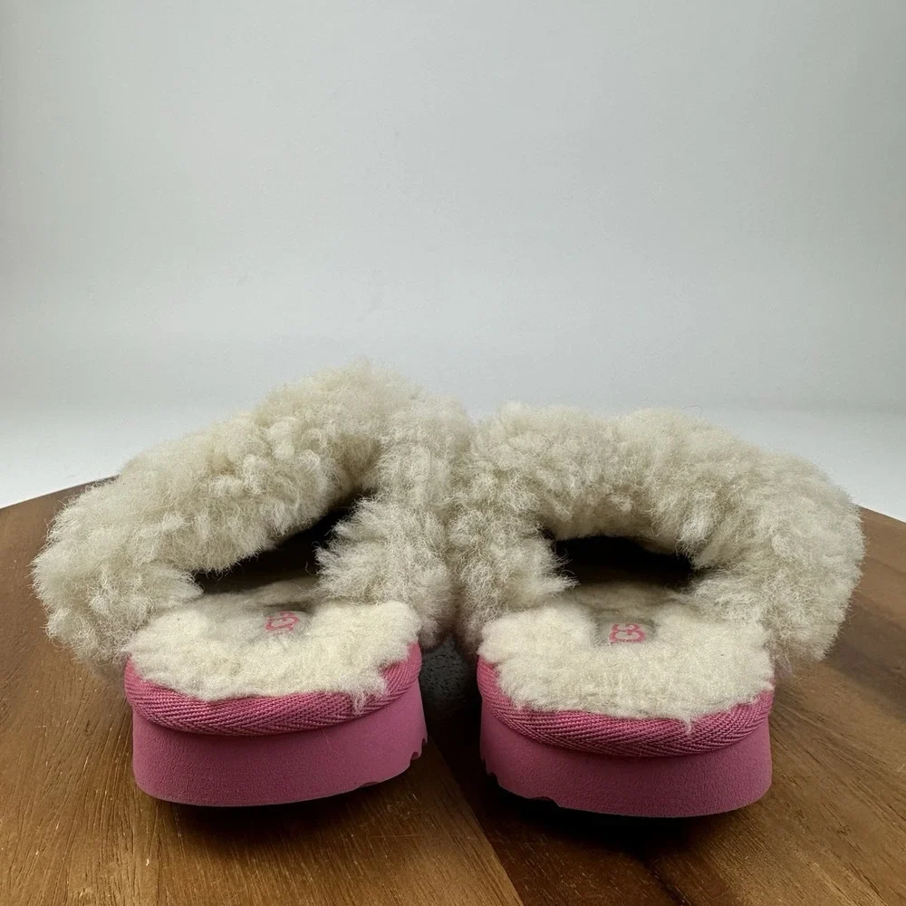 Little Kids Girls UGG Cozy II Pink Suede Shearling Comfort Slippers Size 10 C